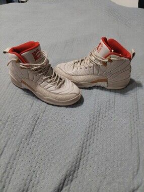 Jordan Men's High-Top Sneakers in Cream with Red Liner